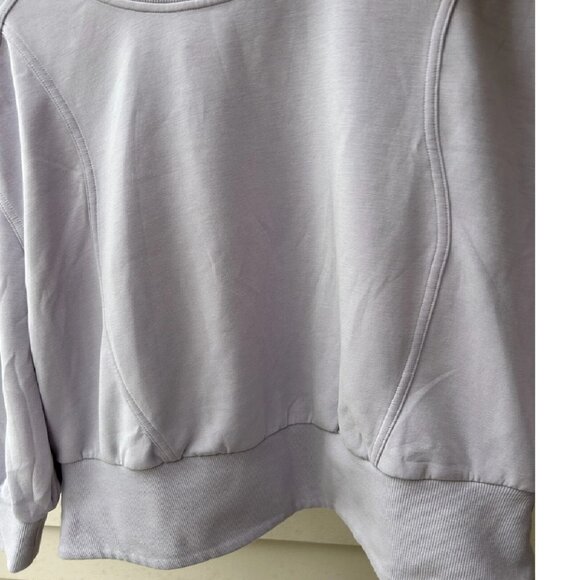 Lululemon Softstreme Ribbed Hem Cropped Faint Lavender Sz 12 $109 - Picture 4 of 6